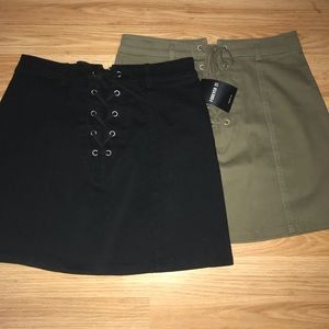 Lace up skirts